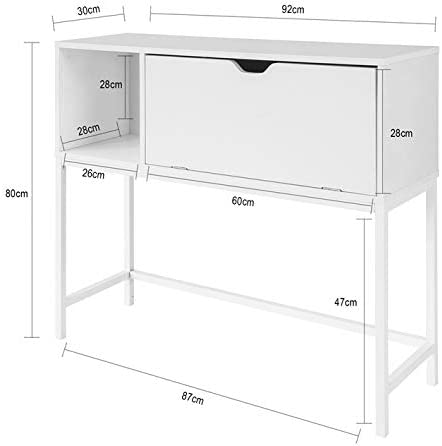 Rootz Console Table Hall - Table Side - Table End - Table Living Room Table - 92x30x80cm