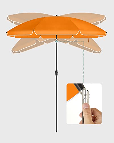 Rootz Parasol - Garden Umbrella - Foldable Garden Umbrella - Outdoor Parasol - Garden Parasol - Sunshade Parasol - Umbrella Parasol - Orange