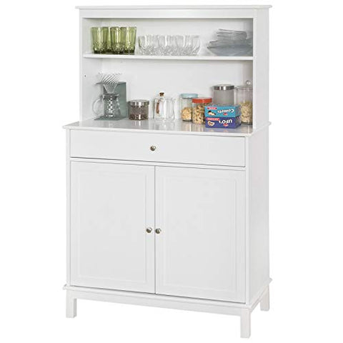 Rootz Home Kitchen Sideboard Storage Cabinet Cupboard White