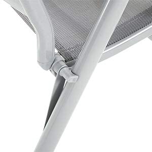 Rootz Garden Chairs - Set Of 2 - Folding Chairs - Outdoor Chairs - Aluminum Frame - Backrest - Adjustable - Black/Grey