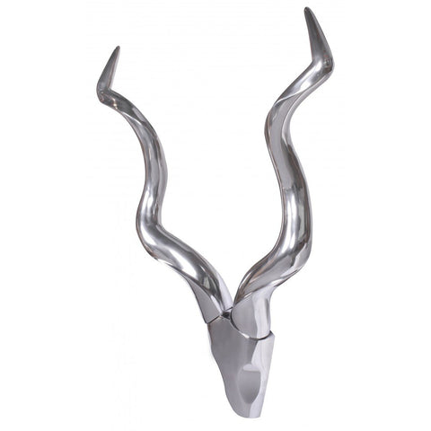 Rootz Deer Antler Decoration L - Wall Decoration - Modern Decoration - Metal Antlers - Silver - Aluminium