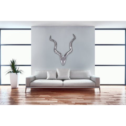 Rootz Deer Antler Decoration L - Wall Decoration - Modern Decoration - Metal Antlers - Silver - Aluminium