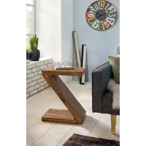 Rootz Side Table - Z-Shape Side Table - Side Table - Wood - Brown