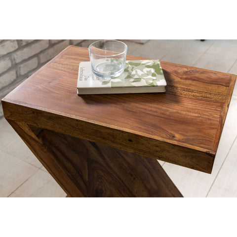 Rootz Side Table - Z-Shape Side Table - Side Table - Wood - Brown