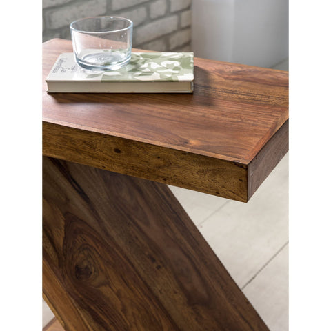 Rootz Side Table - Z-Shape Side Table - Side Table - Wood - Brown