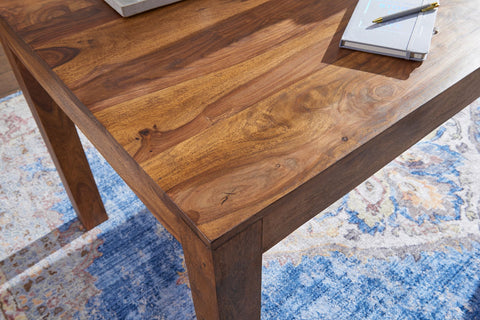Rootz Dining Table - Solid Wood Sheesham 120 cm - Design Kitchen Table - Dark Brown - Country Style