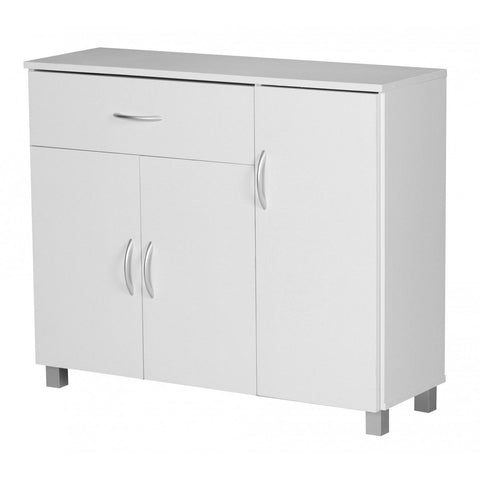 Rootz Sideboard - Hallway cupboard - Chest of drawers - Beech wood - Wood - Brown / White