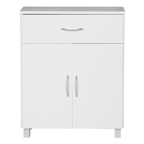 Rootz Sideboard - Hallway cupboard - Drawer - French doors - Beech - Brown / White - Side cabinet