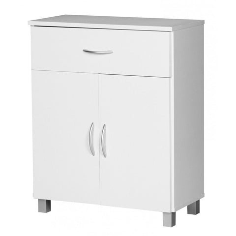 Rootz Sideboard - Hallway cupboard - Drawer - French doors - Beech - Brown / White - Side cabinet