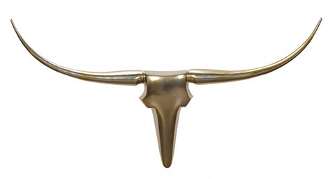 Rootz Bull Antler Decor - Wall Decoration - Golden Aluminum Bull Antler - 125 cm