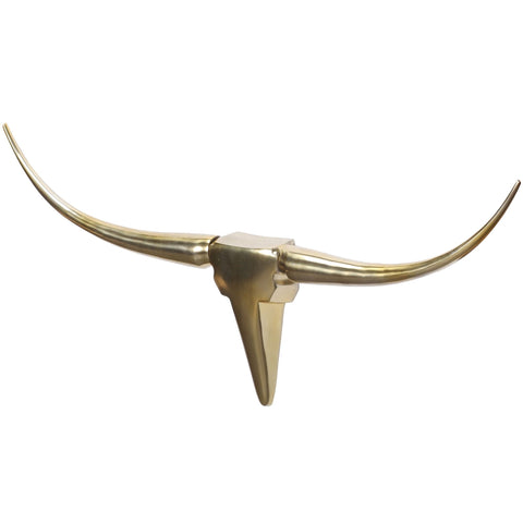 Rootz Bull's Antlers M Decoration - Wall Decoration - Wall Decoration - Wall Antlers - Aluminum - Gold/Bronze