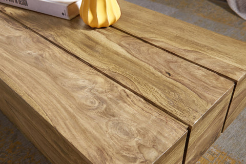 Rootz Coffee Table - Acacia Wood - Dark Brown Country Style - Living Room Design - 120cm Wide