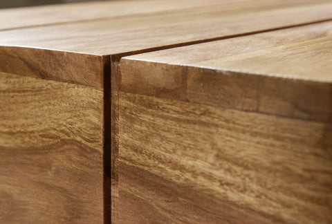 Rootz Coffee Table - Acacia Wood - Dark Brown Country Style - Living Room Design - 120cm Wide