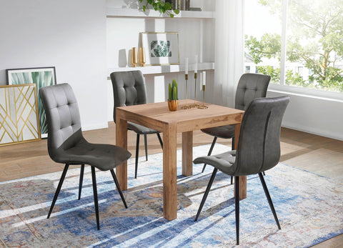 Rootz Dining Table - Acacia Wood - Dark Brown Country Style - Kitchen & Dining Design - 80cm