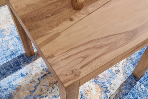 Rootz Dining Table - Acacia Wood - Dark Brown Country Style - Kitchen & Dining Design - 80cm