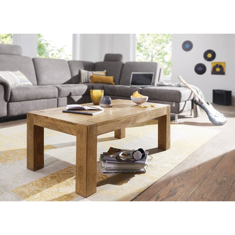 Rootz Coffee Table - Coffee Table - Solid Wood - Acacia - 110 x 60 cm - Rectangular - Natural