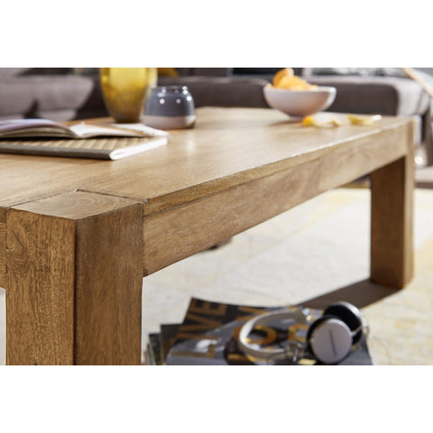 Rootz Coffee Table - Coffee Table - Solid Wood - Acacia - 110 x 60 cm - Rectangular - Natural