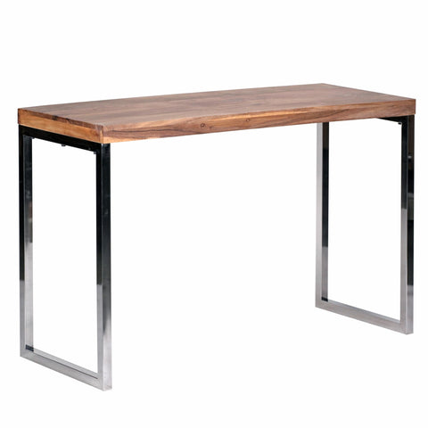 Rootz Console Table - Solid Wood Acacia - Metal Legs - Country Style Sideboard - 120 x 45 cm