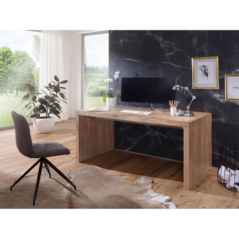 Rootz Bureau - Work table - Solid Acacia - Wood - 140/160 x 80 x 76 cm - Office table - Brown