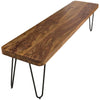 Rootz Seating Bench - Solid Wood Sheesham - Natural Product - Country Style - 180 x 45 x 40 cm