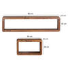 Rootz Wall Shelves - Set of 3 - Sheesham Wood - Country Style - Rustic Design - Square Hanging Shelves - Real Wood - Wall Shelves - Hanging Dice - Shelf Wall Boxes