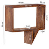 Rootz Speech Bubble Wall Shelves - Set of 2 - Book Shelves - Decoration Shelf - Wall Shelf - Solid Wood - Brown