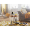 Rootz Side Table - Coffee Table - Solid Wood - Acacia Wood - 35 x 35 cm - Brown - Black