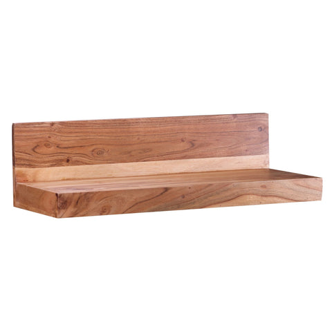 Rootz Wall Shelf - Solid Wood Acacia - 60 cm - Country Style Hanging Shelf - Natural Product