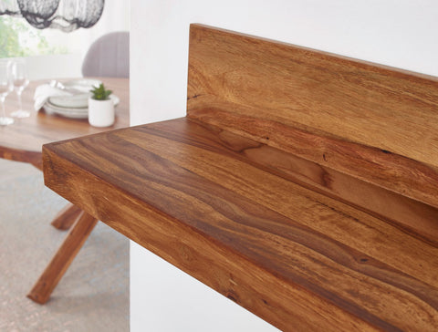 Rootz Wall Shelf - Solid Wood Sheesham - 80 cm - Country Style Hanging Shelf - Natural Product