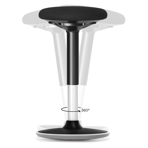 Rootz Stool - Work Stool - Bar Stool - Counter Stool - Kitchen Stool - Swivel Stool - Industrial Stool - Upholstered Stool - Outdoor Stool - Footstool - Black - 60-85 cm