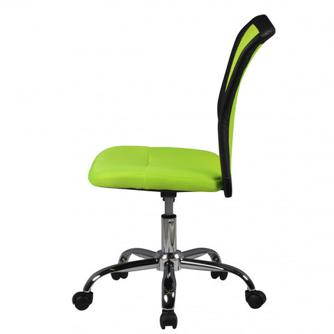Rootz Children's Office Chair - Swivel Chair - For Children - Youth - Silver - Green/Pink/Blue - Black