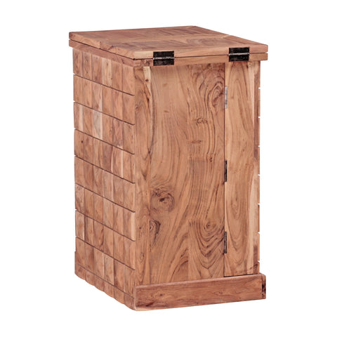 Rootz Home Bar - Fold-out Bar - Display Cabinet - Wine Storage - Beverage Storage - Solid Wood Acacia - Country Style - Bar Cabinet