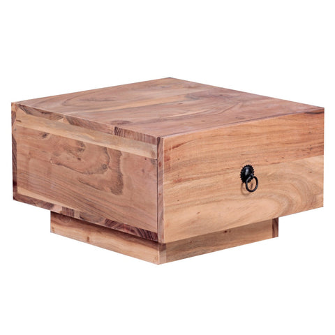 Rootz Bedside Table - Solid Wood Acacia Bedside Table - Bedside Tables - Drawer - 25cm High