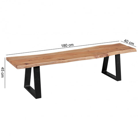 Rootz Dining Bench - Solid Wood Bench - Solid Wood Acacia - Wood - Kitchen Bench - 160/180 cm