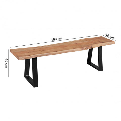 Rootz Dining Bench - Solid Wood Bench - Solid Wood Acacia - Wood - Kitchen Bench - 160/180 cm