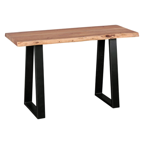 Rootz Console Table - Rustic Acacia Wood - Solid Wood Entryway Table - Country House Style Desk and Dressing Table - 120 x 45 cm