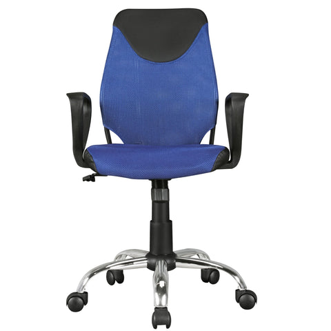 Rootz Swivel Chair - Children's Desk - Black & Blue - Backrest - Ergonomic & Height Adjustable