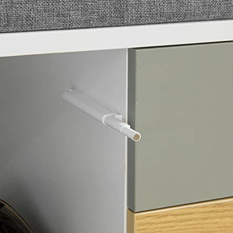 Rootz Hallway Shoe - Bench Shoe - Cabinet Shoe - Rack with 1 Cabinet and 2 Drawers, W80 x D38 x H51cm