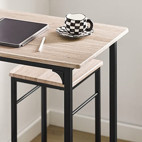 Rootz Bar Set - 1 Bar Table and 2 Stool - Home Kitchen Breakfast Bar Set - Furniture Dining Set
