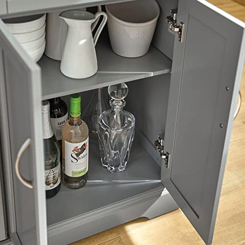 Rootz Extendable Kitchen Island - Storage Trolley Cabinet - Cupboard - Sideboard