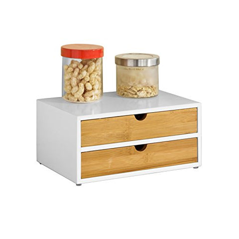 Rootz Coffee Machine Stand & Coffee Pod Capsule Teabags Box Holder Organizer with 2 Drawers