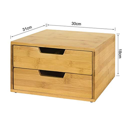 Rootz Coffee Machine Stand & Coffee Pod Capsule Teabags Box Holder Organizer with 2 Drawers
