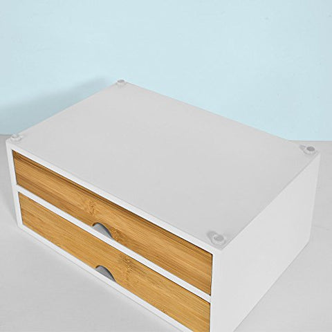 Rootz Coffee Machine Stand & Coffee Pod Capsule Teabags Box Holder Organizer with 2 Drawers