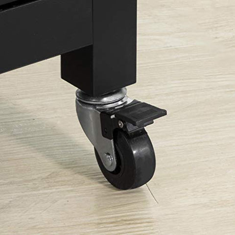Rootz Kitchen Storage Trolley Serving Trolley with Rubber Wood Work top