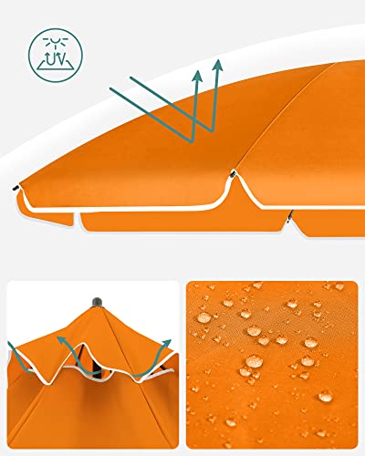 Rootz Parasol - Garden Umbrella - Foldable Garden Umbrella - Outdoor Parasol - Garden Parasol - Sunshade Parasol - Umbrella Parasol - Orange