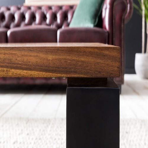 Rootz Coffee Table - Living Room Table - Coffee Tables Brown - Metal Frame - 115 x 35 x 60 cm