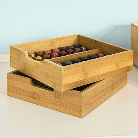 Rootz Coffee Machine Stand & Coffee Pod Capsule Teabags Box Holder Organizer with 2 Drawers