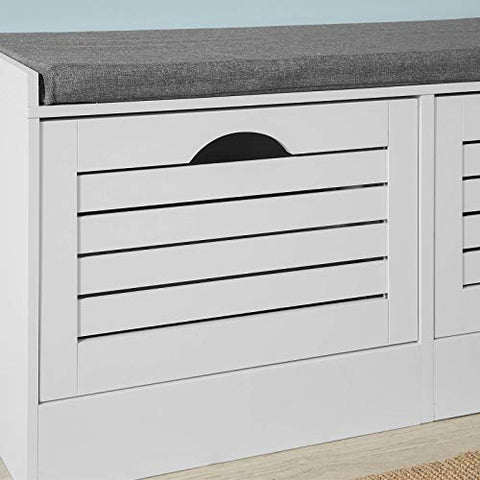 Rootz Hallway Shoe -  Shoe Bench - Rack - Cabinet with Flip - drawer and Seat Cushion