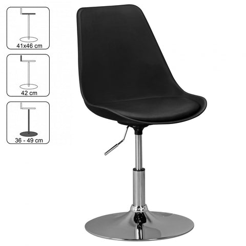 Rootz Armchair - Swivel armchair - Waiting room chair - Dining room chair - Visitor chair - Swivel chair - Bucket chair - Black/White/Grey