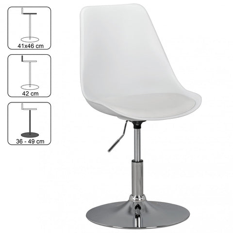 Rootz Armchair - Swivel armchair - Waiting room chair - Dining room chair - Visitor chair - Swivel chair - Bucket chair - Black/White/Grey